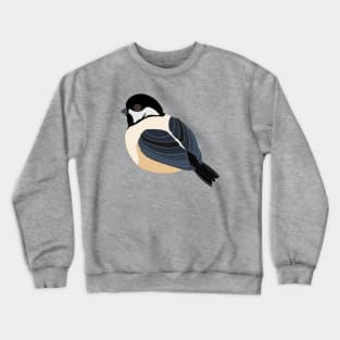 Black Capped Chickadee Graphic Bird Crewneck Sweatshirt